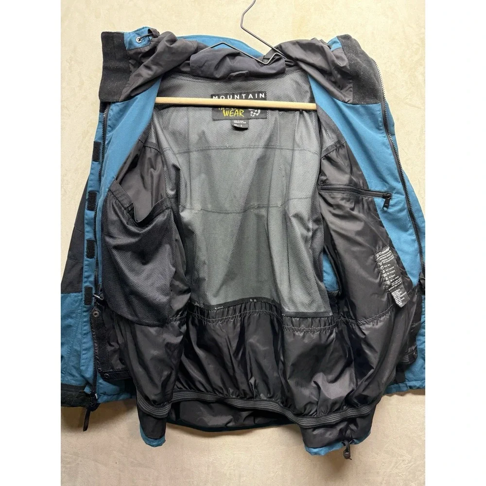 Mountain HardWear Conduit Jacket Women's 10 Blue Hooded Full Zip Ski Snow Rain